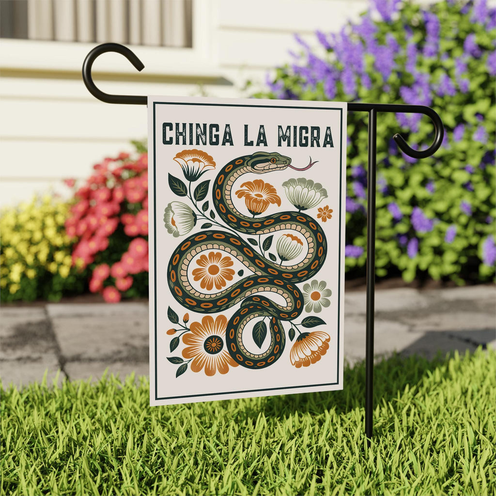Immigrant Rights Shirt Chinga La Migra Garden Flag