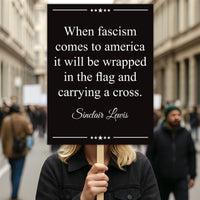 When Fascism Comes to America Protest Sign, Resist Hate, Anti-Trump, Resist Racism, Resist Fascism, Political Activist Poster Rally Sign