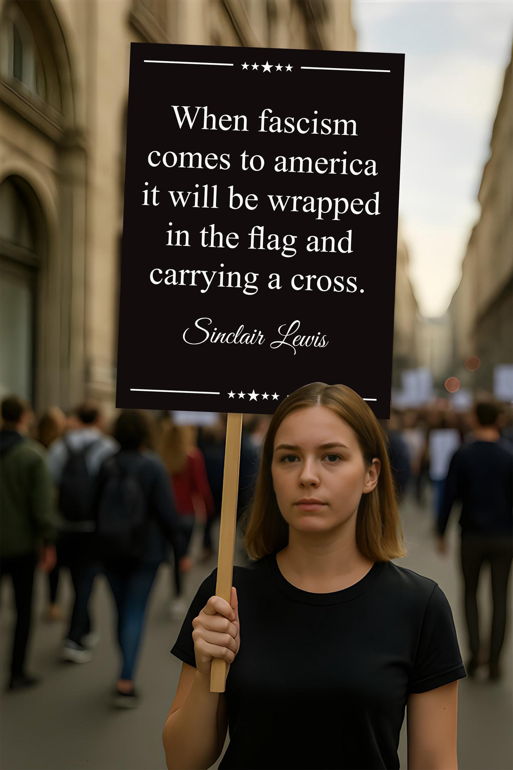 When Fascism Comes to America Protest Sign, Resist Hate, Anti-Trump, Resist Racism, Resist Fascism, Political Activist Poster Rally Sign