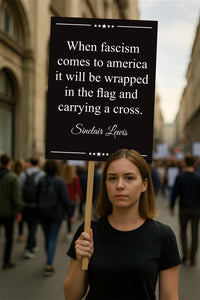 When Fascism Comes to America Protest Sign, Resist Hate, Anti-Trump, Resist Racism, Resist Fascism, Political Activist Poster Rally Sign