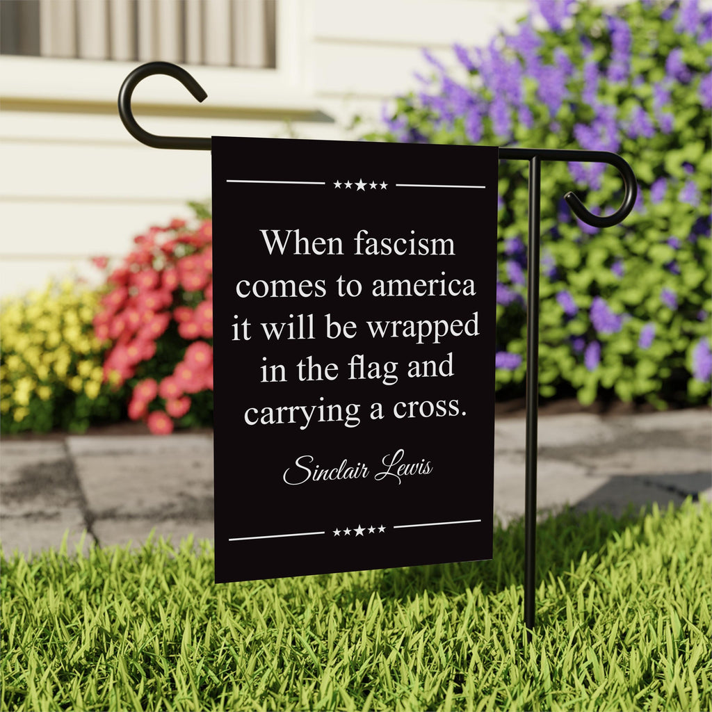 When Fascism Comes to America Protest Garden Flag, Double Sided, Resist Hate, Anti-Trump, Resist Racism, Resist Fascism Flag