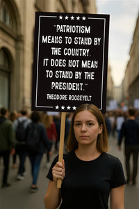 Patriotism Means To Stand By The Country Protest Sign, Anti-Trump, Resist Racism, Resist Fascism, Political Activist Poster Rally Sign