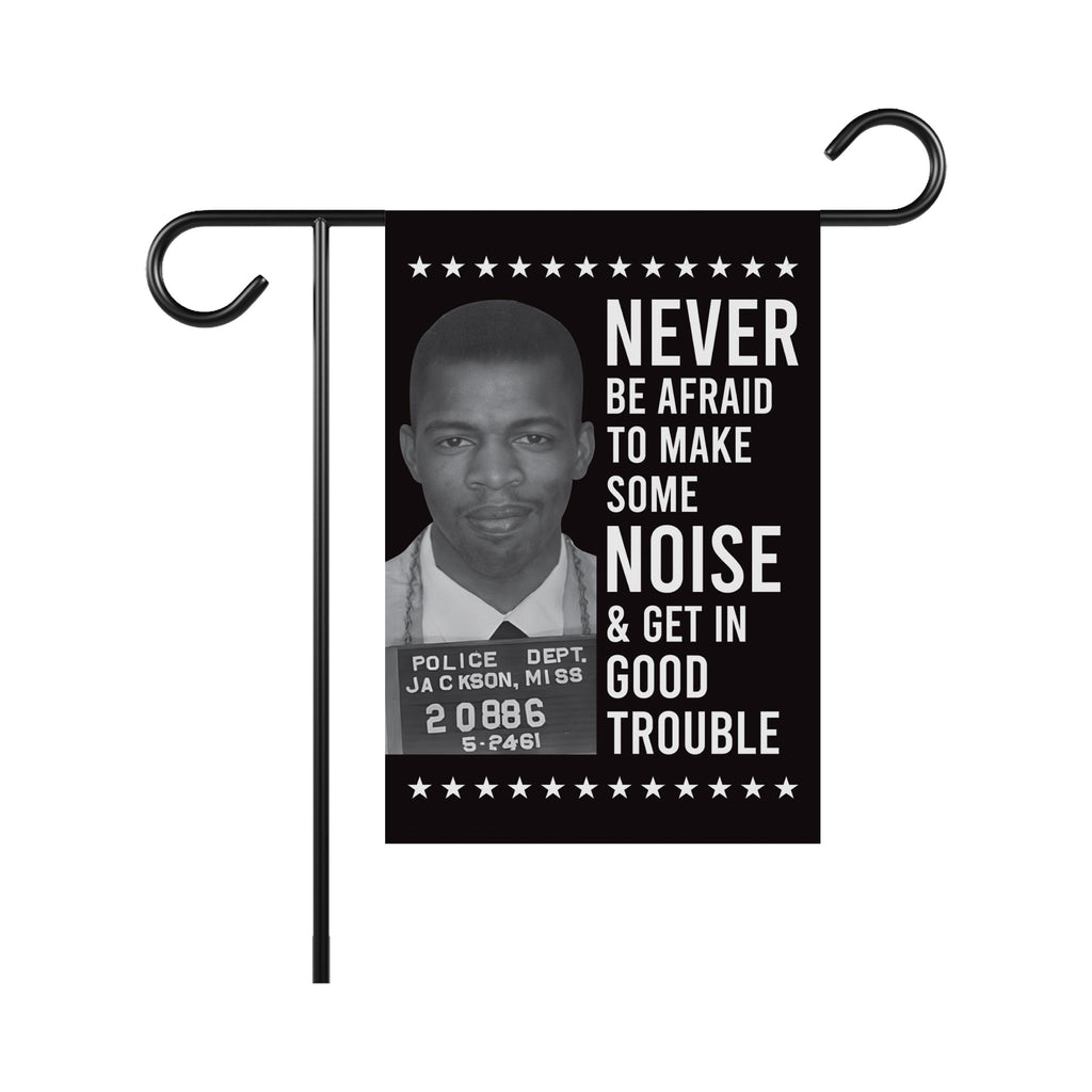 John Lewis Good Trouble Protest Garden Flag, Double Sided, Resist Hate, Anti-Trump, Resist Racism, Resist Fascism Flag