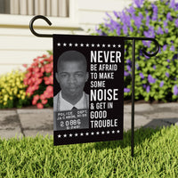 John Lewis Good Trouble Protest Garden Flag, Double Sided, Resist Hate, Anti-Trump, Resist Racism, Resist Fascism Flag