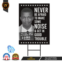John Lewis Good Trouble Protest Yard Sign - Anti-Trump, Resist Racism, Resist Fascism Sign with Metal H-Stake