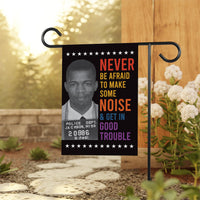John Lewis Good Trouble Protest Garden Flag, Double Sided, Resist Hate, Anti-Trump, Resist Racism, Resist Fascism Flag
