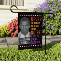 John Lewis Good Trouble Protest Garden Flag, Double Sided, Resist Hate, Anti-Trump, Resist Racism, Resist Fascism Flag