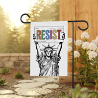 Resist Statue of Liberty Protest Garden Flag, Double Sided, Resist Hate, Anti-Trump, Resist Racism, Resist Fascism Flag