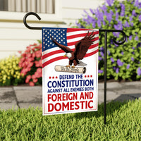 Defend the Constitution, No Kings In America Protest Garden Flag, Double Sided