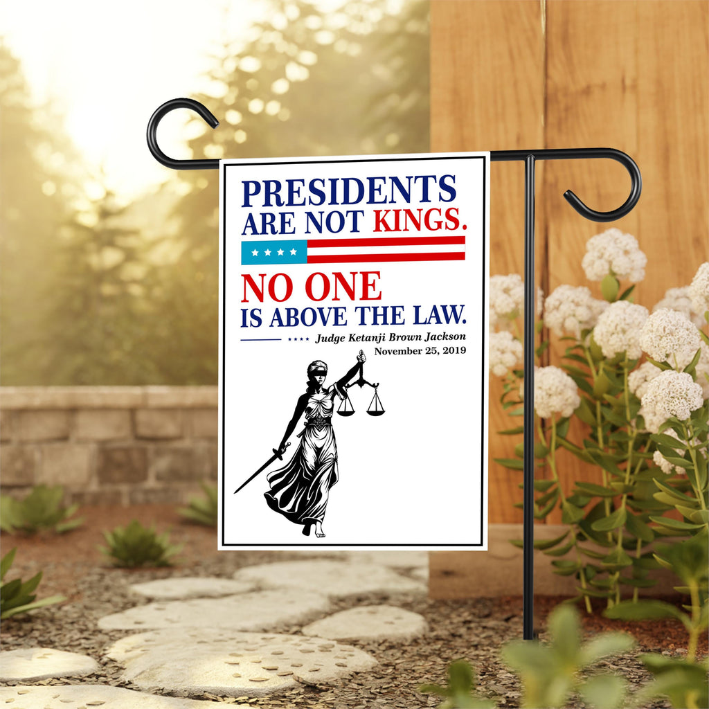No Kings In America Garden Flag, 12x18 Inch Double Sided, Resist Hate Flag