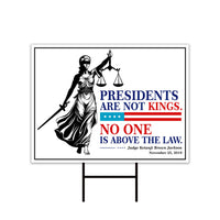 No Kings In America Yard Sign - Resist Hate Lawn Sign, Anti-Trump Sign, Resist Racism
