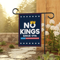 No Kings In America Garden Flag, 12x18 Inch Double Sided, Resist Hate Flag