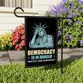 Protect Our Democracy Garden Flag, 12x18 Inch Double Sided, Resist Hate Flag