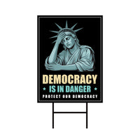 Protect Our Democracy Yard Sign - Resist Hate Lawn Sign, Anti-Trump Sign, Resist Racism