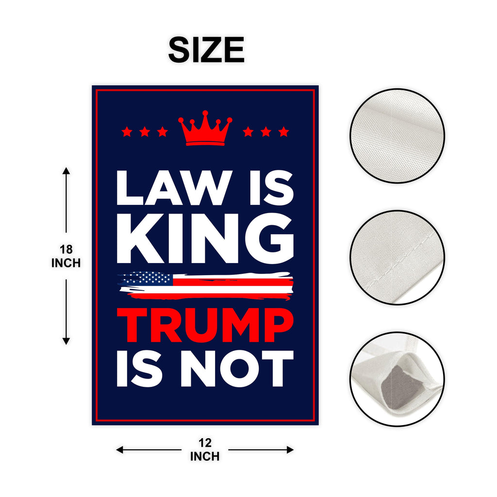 No Kings In America Garden Flag, 12x18 Inch Double Sided, Resist Hate Flag
