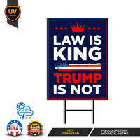 No Kings In America Yard Sign - Resist Hate Lawn Sign, Anti-Trump Sign, Resist Racism
