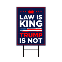 No Kings In America Yard Sign - Resist Hate Lawn Sign, Anti-Trump Sign, Resist Racism