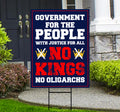 No Kings No Oligarchs In America Yard Sign - Resist Hate Lawn Sign