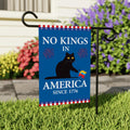 No Kings in America Black Cat Protest Garden Flag, Double Sided, Resist Hate Flag, Anti-Trump Flag, Resist Racism Flag, Resist Fascism Flag
