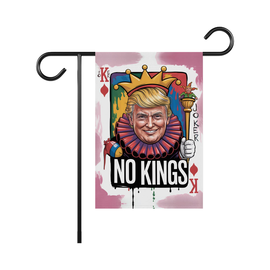 No Kings In America Protest Garden Flag, Double Sided, Resist Hate Flag, Anti-Trump Flag, Resist Racism Flag, Resist Fascism Flag