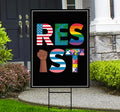 Resist No Kings In America Protest Yard Sign - Resist Hate, Anti-Trump, Resist Racism, Resist Fascism, Resistance Sign with Metal H-Stake