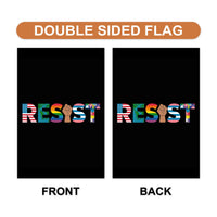 Resist No Kings In America Protest Garden Flag, Double Sided, Resist Hate Flag, Anti-Trump Flag, Resist Racism Flag, Resist Fascism Flag