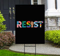 Resist No Kings In America Protest Yard Sign - Resist Hate, Anti-Trump, Resist Racism, Resist Fascism, Resistance Sign with Metal H-Stake