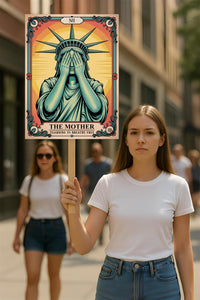 Statue of Liberty Pro-democracy Protest Sign, Anti-Trump Resistance, Political Activist Rally Sign, Resist Fascism Protest Poster