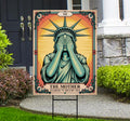 Statue of Liberty Pro-democracy Protest Yard Sign - Resist Hate, Anti-Trump, Resist Racism, Resist Fascism Sign with Metal H-Stake