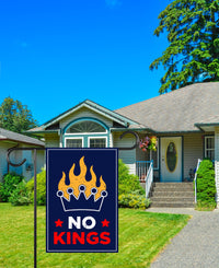 No Kings In America Garden Flag, 12x18 Inch Double Sided, Resist Hate Flag