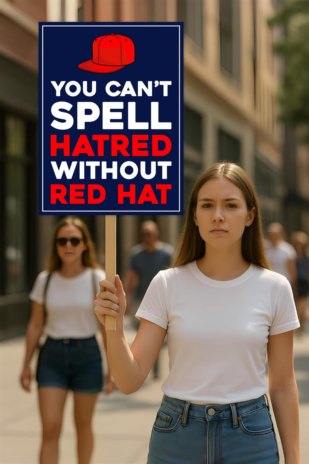 No Kings In America Protest Sign, Anti-Trump Resistance, Political Activist Poster