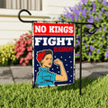 No Kings In America Garden Flag, 12x18 Inch Double Sided, Resist Hate Flag