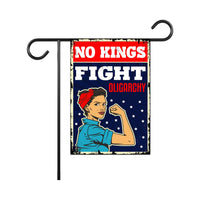 No Kings In America Garden Flag, 12x18 Inch Double Sided, Resist Hate Flag