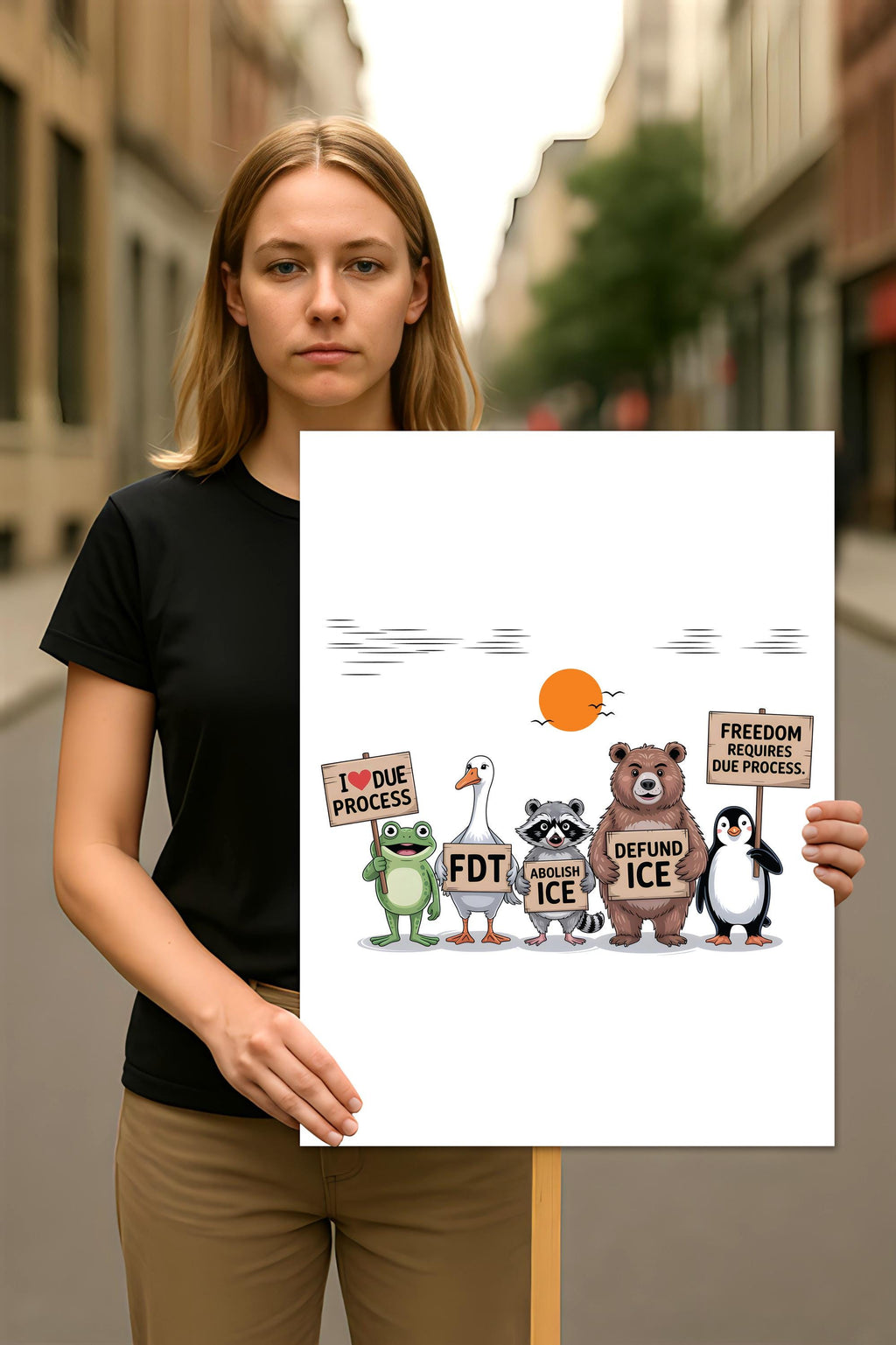 Abolish ICE Pro Immigrants Protest Sign, Anti-Trump, Political Activist Rally Sign, Resist Hate, Resist Racism, Resist Fascism Poster