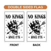 No Kings In America Protest Garden Flag, Double Sided, Resist Hate, Anti-Trump Flag, Resist Racism Flag, Resist Fascism Flag