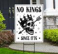 No Kings In America Protest Yard Sign - Resist Hate, Anti-Trump, Resist Racism, Resist Fascism Sign with Metal H-Stake