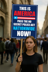 No Kings In America Protest Sign, This is America, Anti-Trump, Political Activist Poster, Rally Sign, Resist Fascism Protest Poster