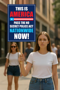 No Kings In America Protest Sign, This is America, Anti-Trump, Political Activist Poster, Rally Sign, Resist Fascism Protest Poster