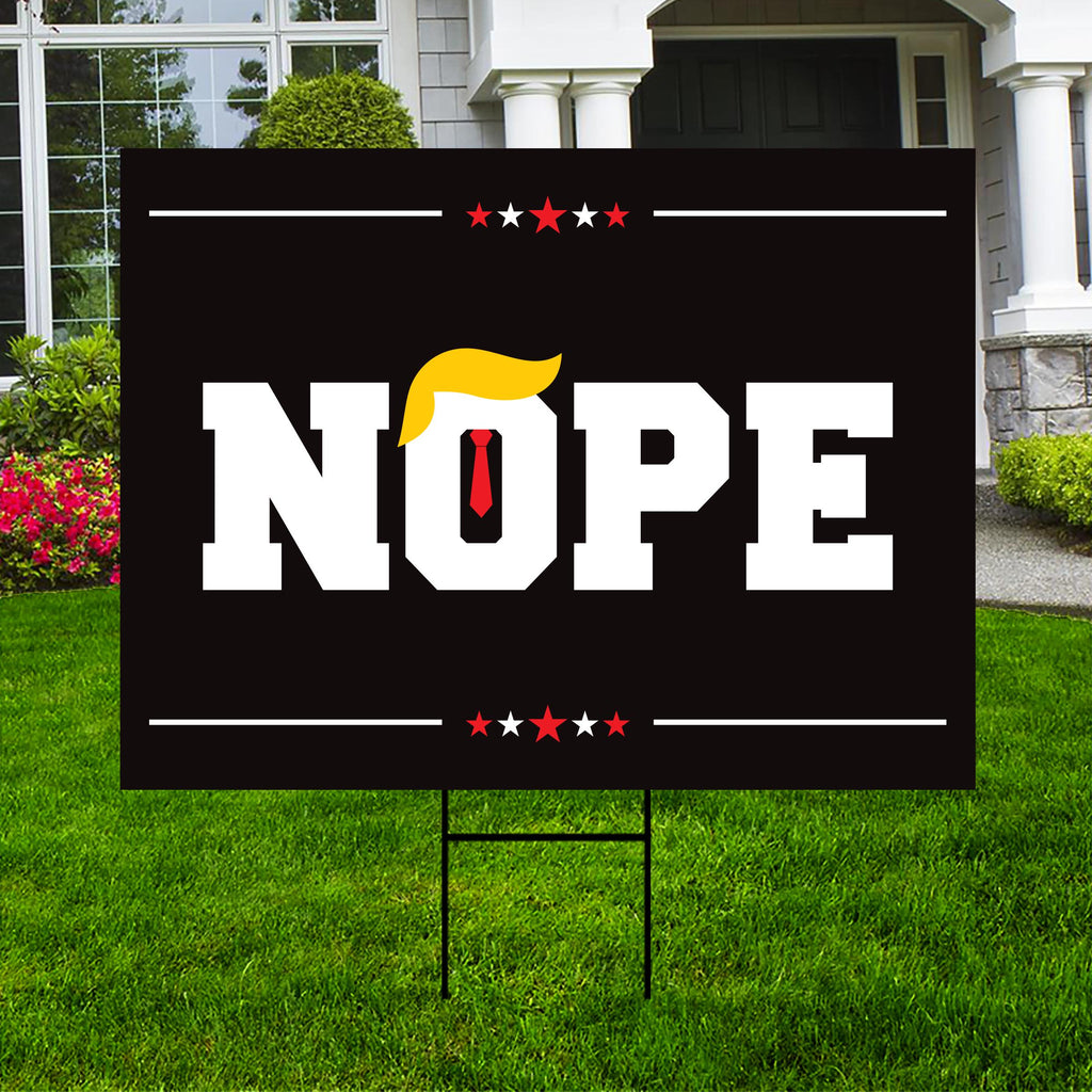 No Kings In America Yard Sign - Resist Hate Lawn Sign, Anti-Trump Sign, No Kings Liberty, Resist Fascism Yard Sign with Metal H-Stake