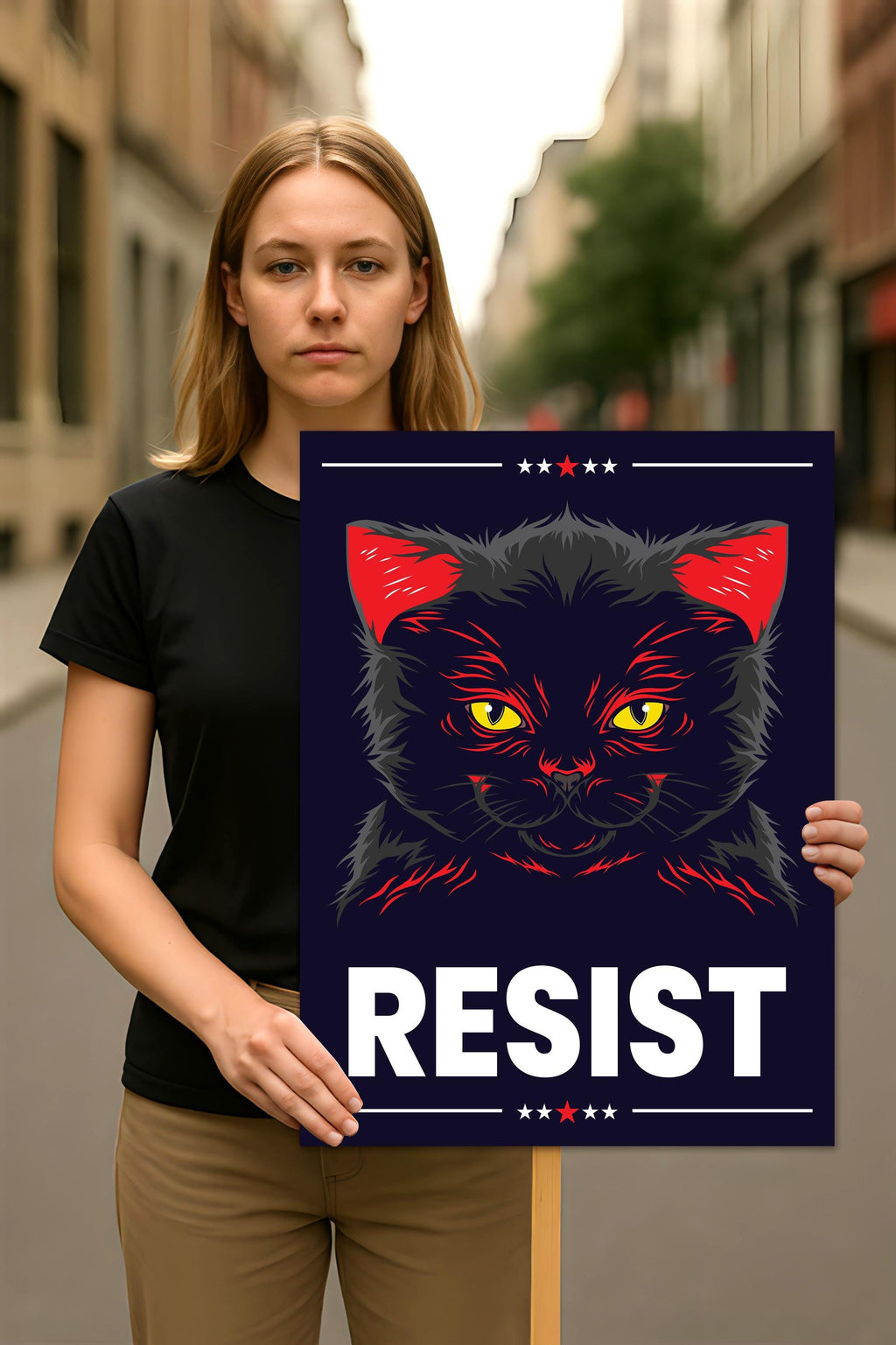 Pendejo No Kings In America Protest Sign, Anti-Trump Resistance, Political Activist Rally Sign, Resist Racism, Resist Fascism Protest Poster