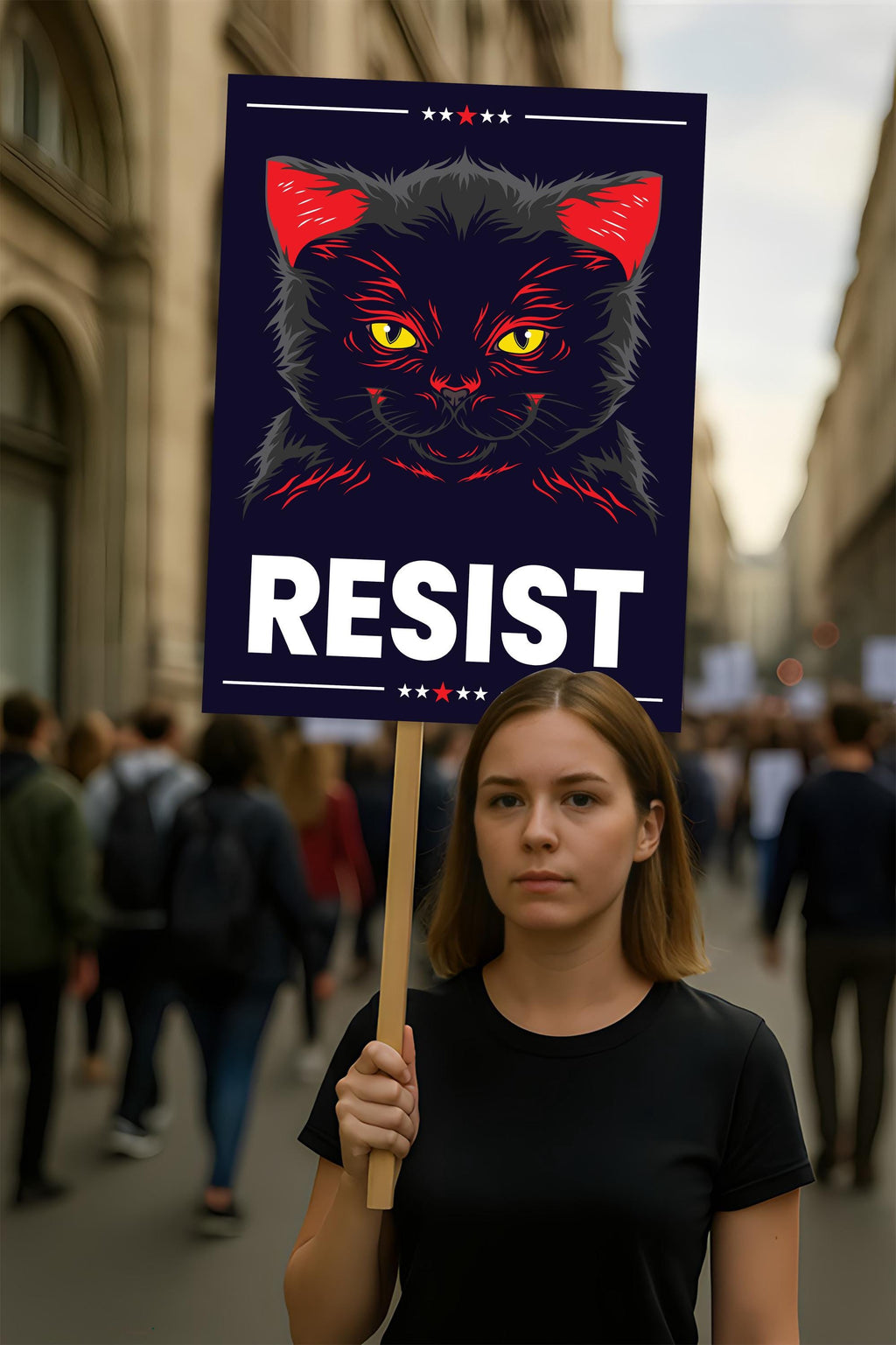 Pendejo No Kings In America Protest Sign, Anti-Trump Resistance, Political Activist Rally Sign, Resist Racism, Resist Fascism Protest Poster