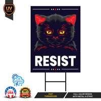 Resistance No Kings In America Yard Sign, Resist Hate Lawn Sign, Anti-Trump, No Kings Liberty, Resist Fascism Yard Sign with Metal H-Stake
