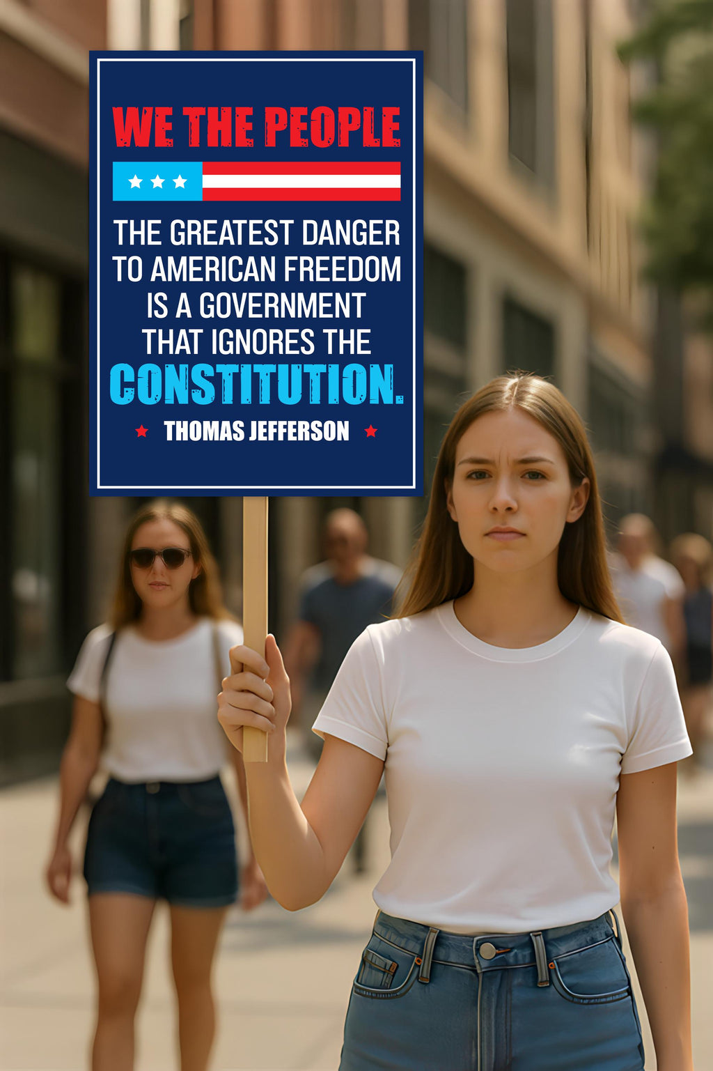 The Greatest Danger To Freedom Resist Protest Sign, Anti-Trump, Political Activist Rally Sign, Resist Fascism Protest Poster