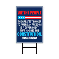 The Greatest Danger To Freedom Yard Sign - Resist Hate Lawn Sign, Anti-Trump, No Kings Liberty, Resist Fascism Yard Sign with Metal H-Stake