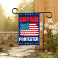 Unpaid Protester Resist Protest Garden Flag, 12x18 Inch Double Sided, Resist Hate, Anti-Trump Flag, Resist Racism Flag, Resist Fascism Flag