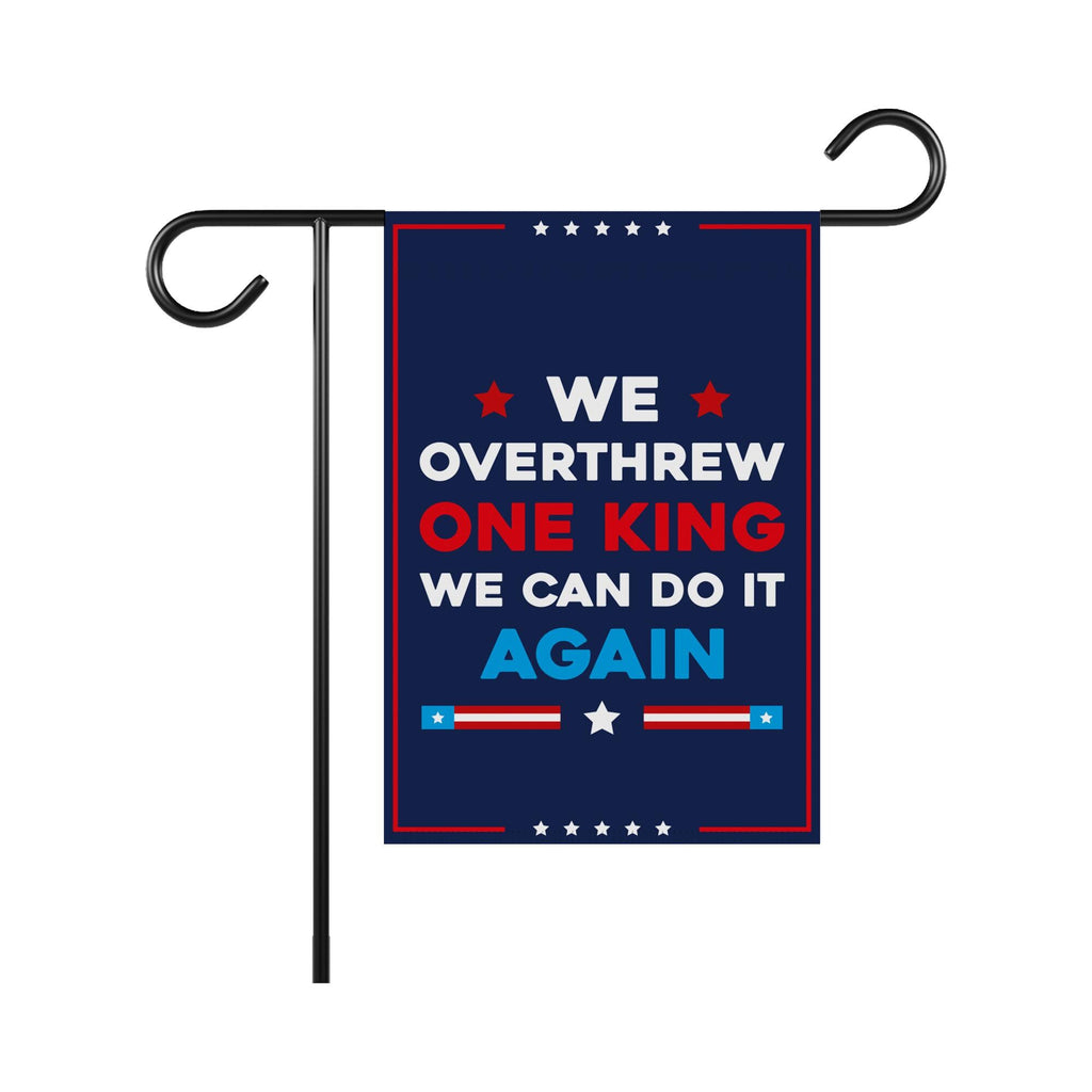 No Kings In America Garden Flag, 12x18 Inch Double Sided, Resist Hate Flag