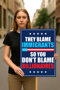 Immigrants Make America Great Protest Sign, Anti-Trump, Political Activist Rally Sign, Resist Racism, Resist Fascism Protest Poster