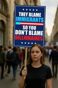 Immigrants Make America Great Protest Sign, Anti-Trump, Political Activist Rally Sign, Resist Racism, Resist Fascism Protest Poster