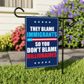 Immigrants Make America Great Protest Garden Flag, 12x18 Inch Double Sided, Resist Hate, Anti-Trump Sign, Resist Racism Flag, Resist Fascism Sign