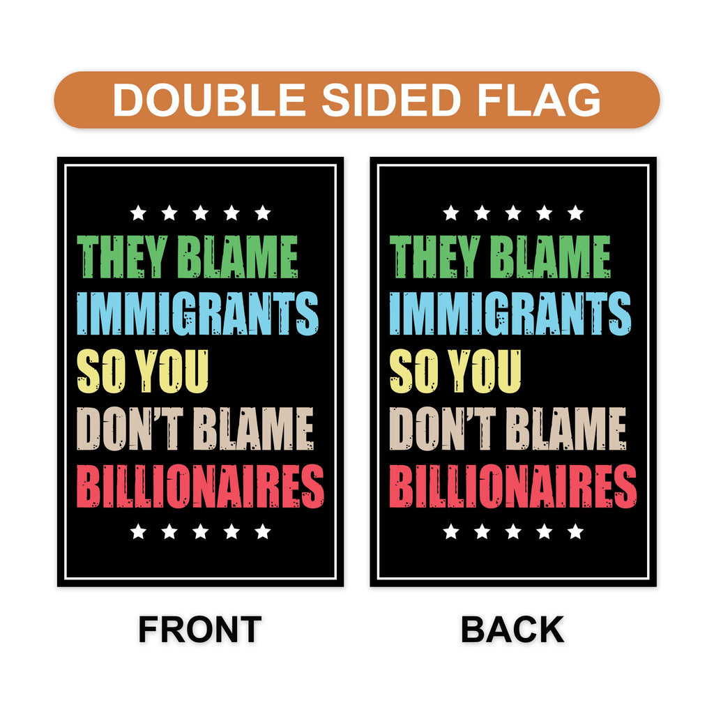 Immigrants Make America Great Protest Garden Flag, 12x18 Inch Double Sided, Resist Hate, Anti-Trump Sign, Resist Racism Flag, Resist Fascism Sign